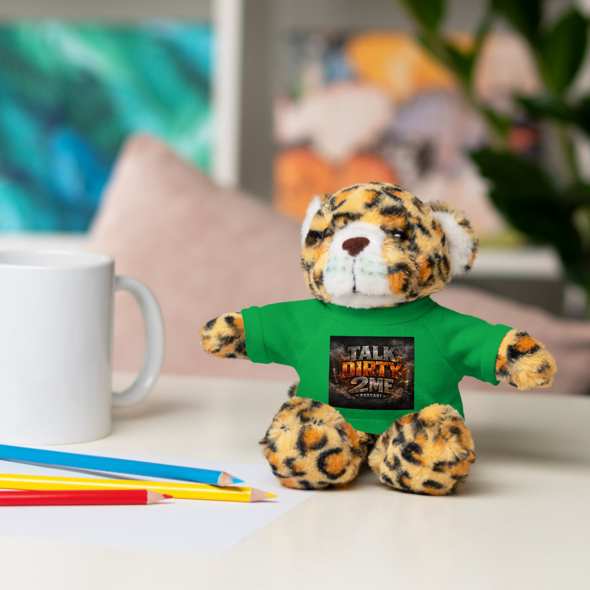 Talk Dirty 2 Me Plush Bear — Cute Stuffed Animal with Graphic Tee