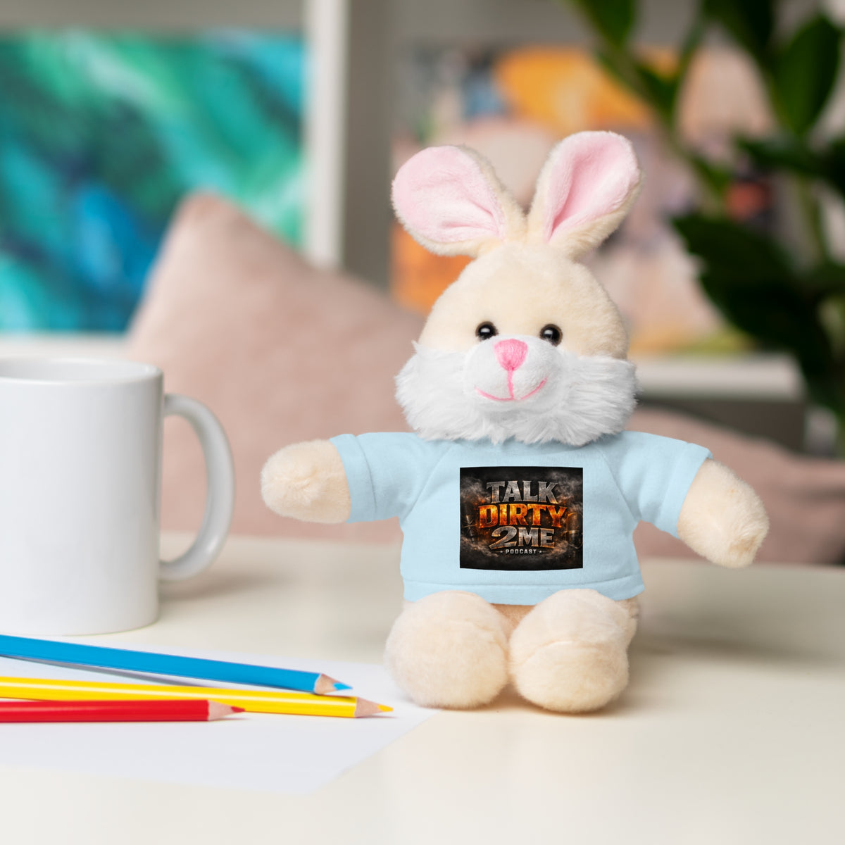 Talk Dirty 2 Me Plush Bear — Cute Stuffed Animal with Graphic Tee