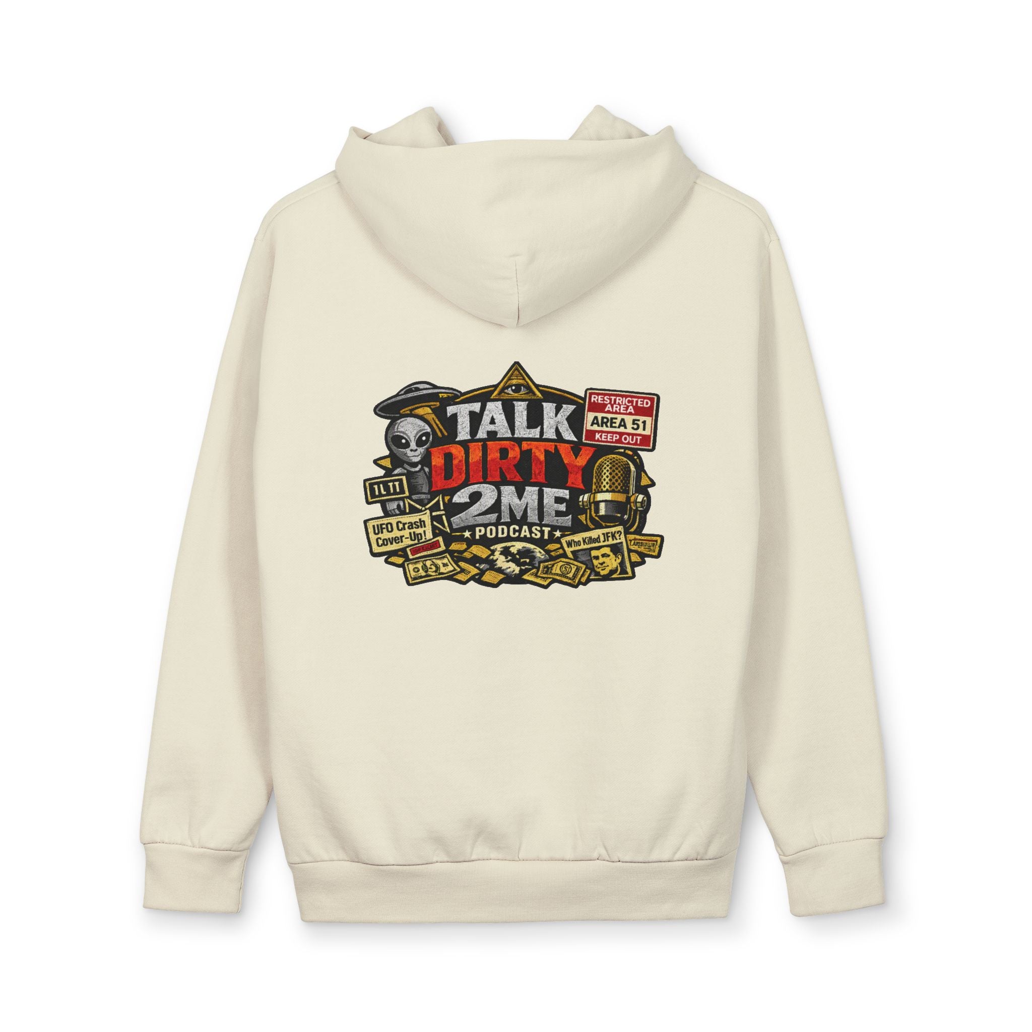 Podcast Logo Hoodie — "Talk Dirty 2 Me" Graphic Pullover