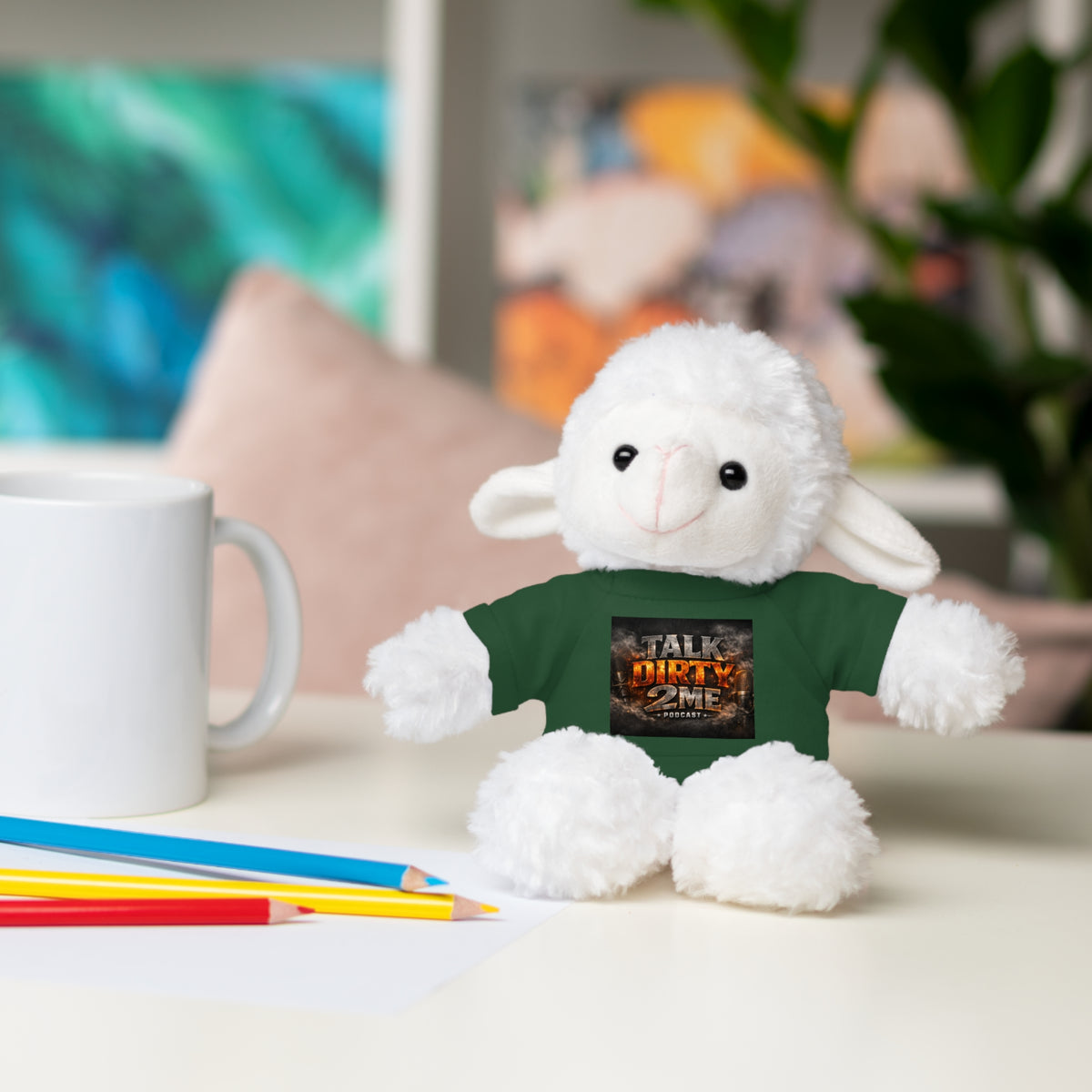 Talk Dirty 2 Me Plush Bear — Cute Stuffed Animal with Graphic Tee