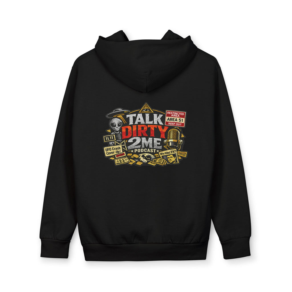 Podcast Logo Hoodie — "Talk Dirty 2 Me" Graphic Pullover