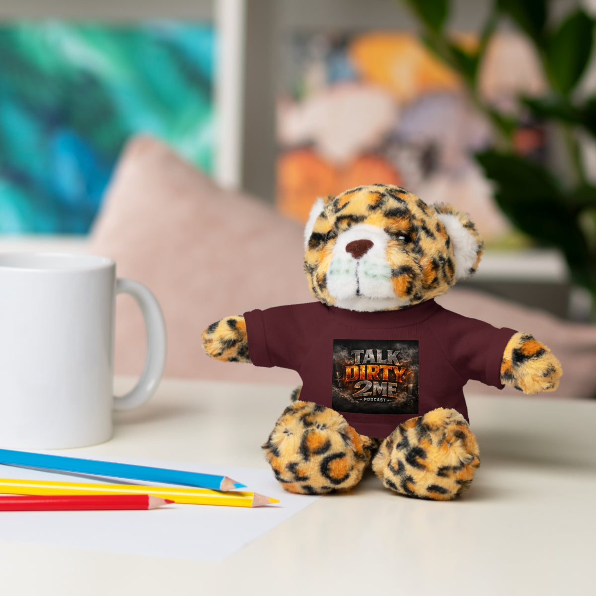 Talk Dirty 2 Me Plush Bear — Cute Stuffed Animal with Graphic Tee