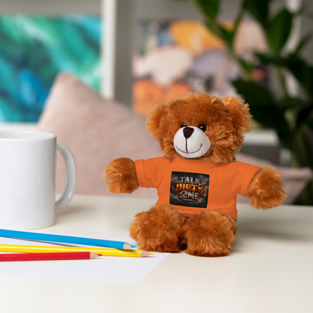 Talk Dirty 2 Me Plush Bear — Cute Stuffed Animal with Graphic Tee