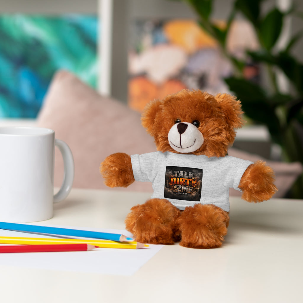 Talk Dirty 2 Me Plush Bear — Cute Stuffed Animal with Graphic Tee