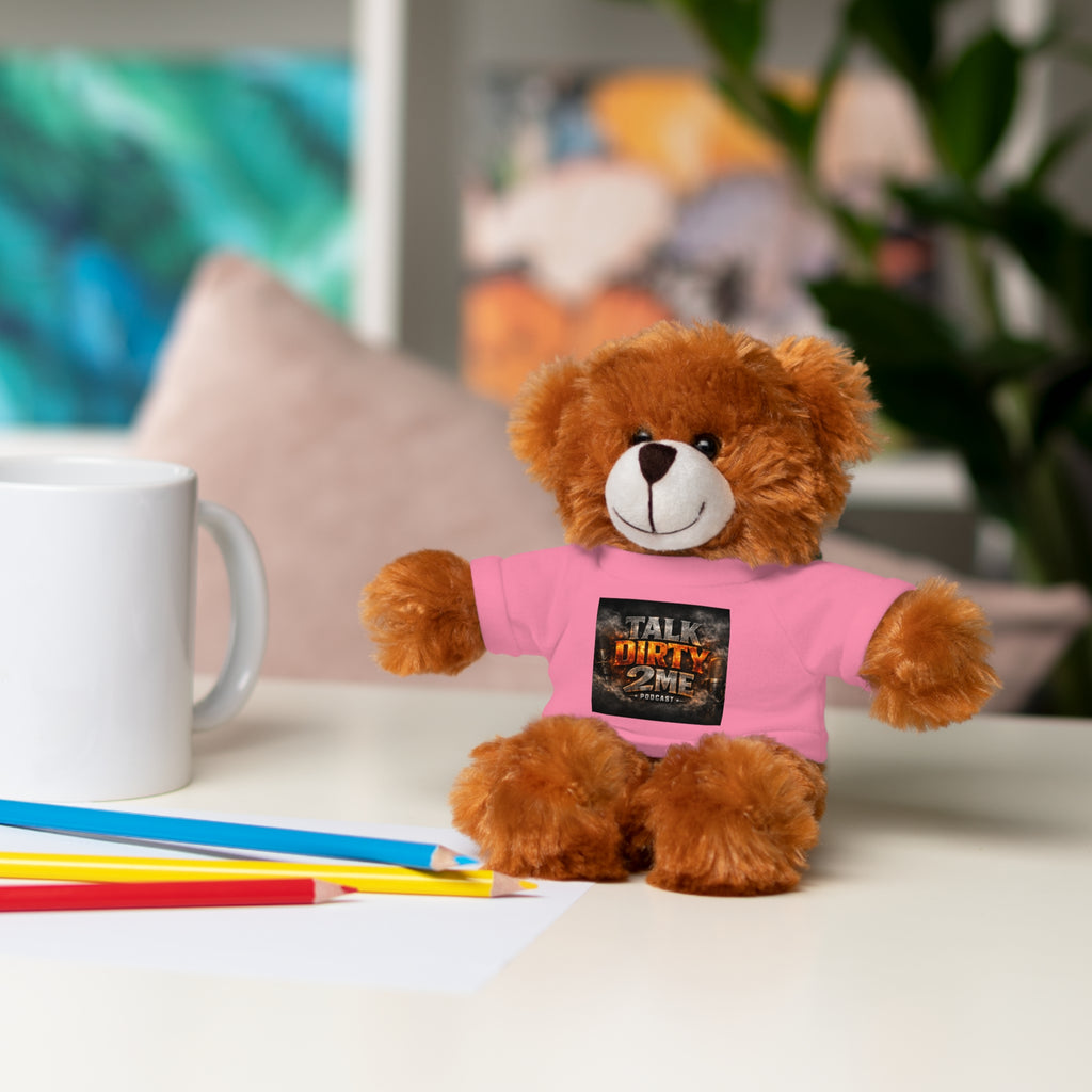 Talk Dirty 2 Me Plush Bear — Cute Stuffed Animal with Graphic Tee
