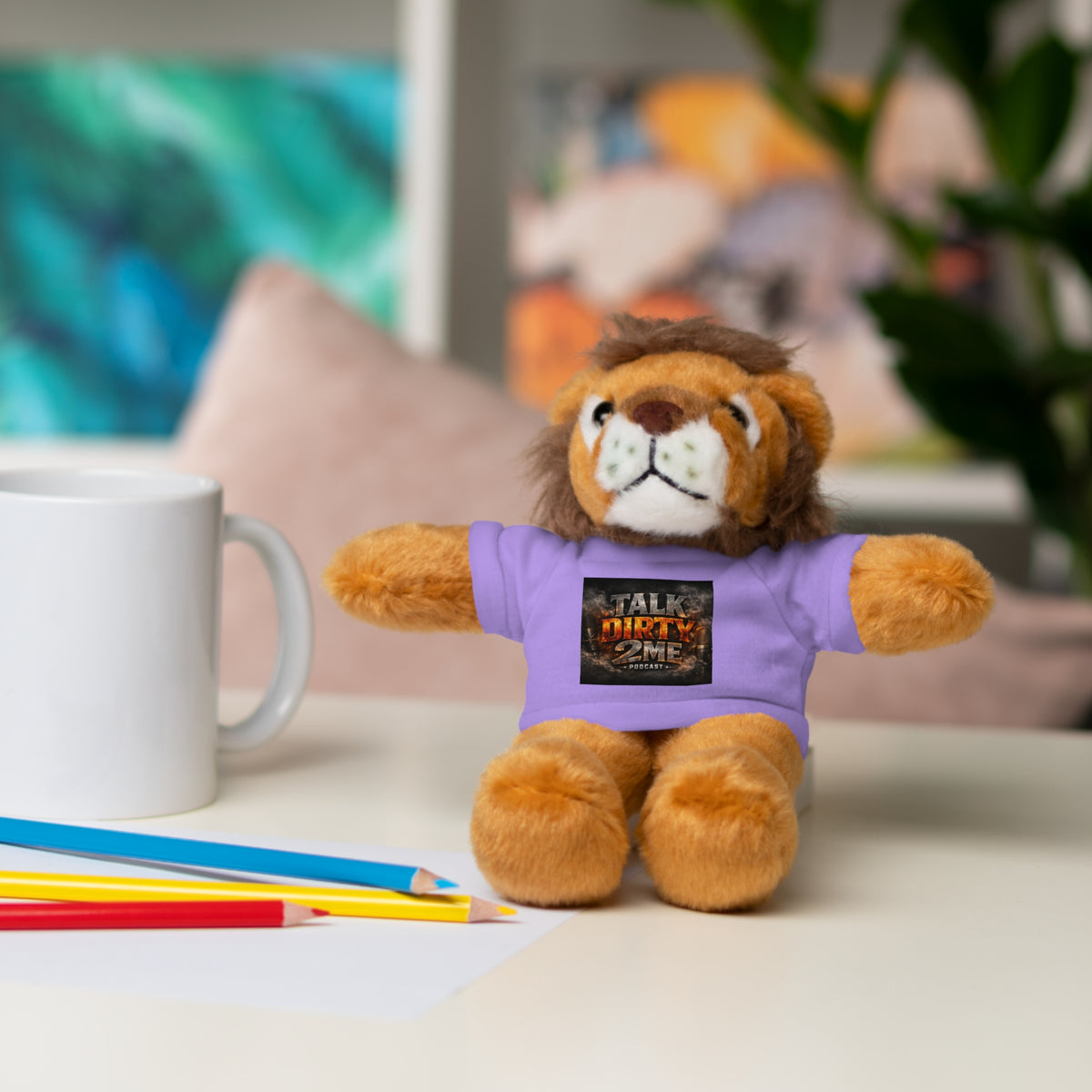 Talk Dirty 2 Me Plush Bear — Cute Stuffed Animal with Graphic Tee