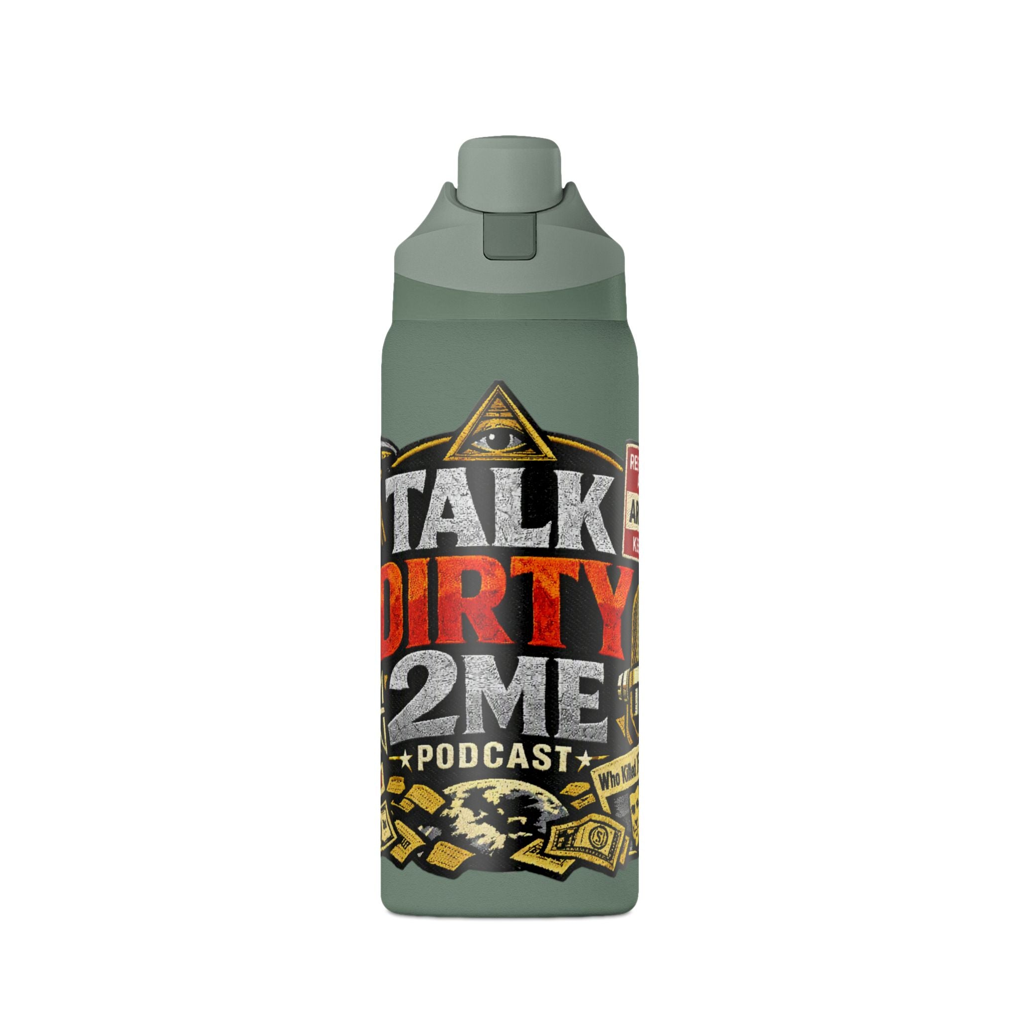 Insulated Water Bottle — 'Talk Dirty 2 Me' Podcast Graphic 32oz