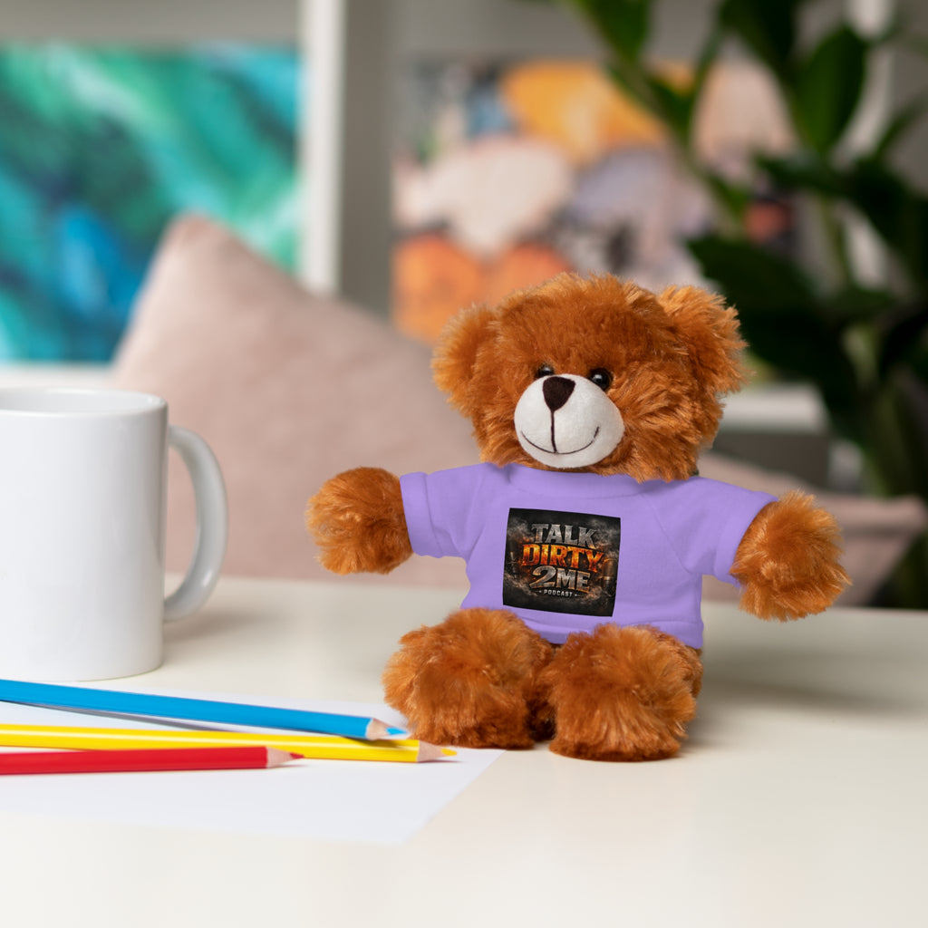 Talk Dirty 2 Me Plush Bear — Cute Stuffed Animal with Graphic Tee