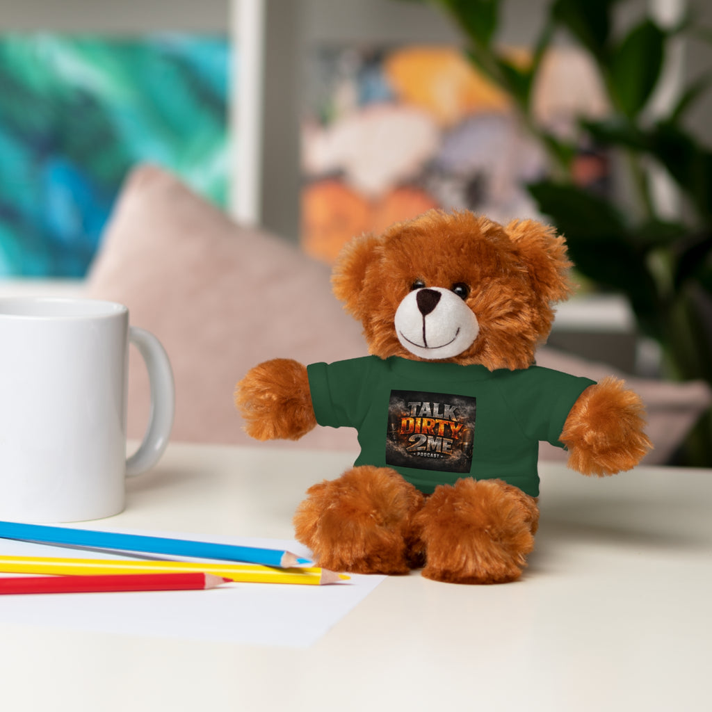 Talk Dirty 2 Me Plush Bear — Cute Stuffed Animal with Graphic Tee