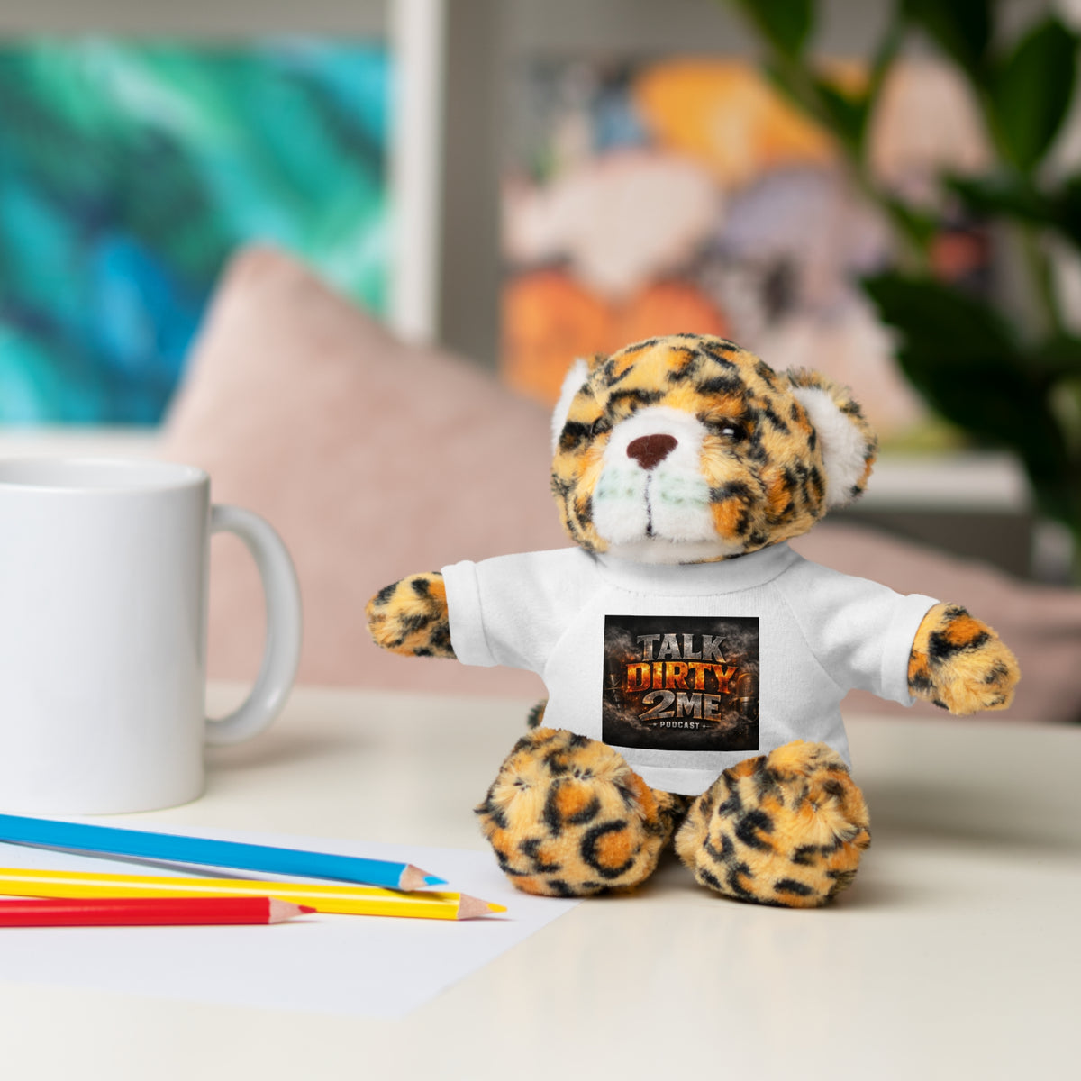 Talk Dirty 2 Me Plush Bear — Cute Stuffed Animal with Graphic Tee