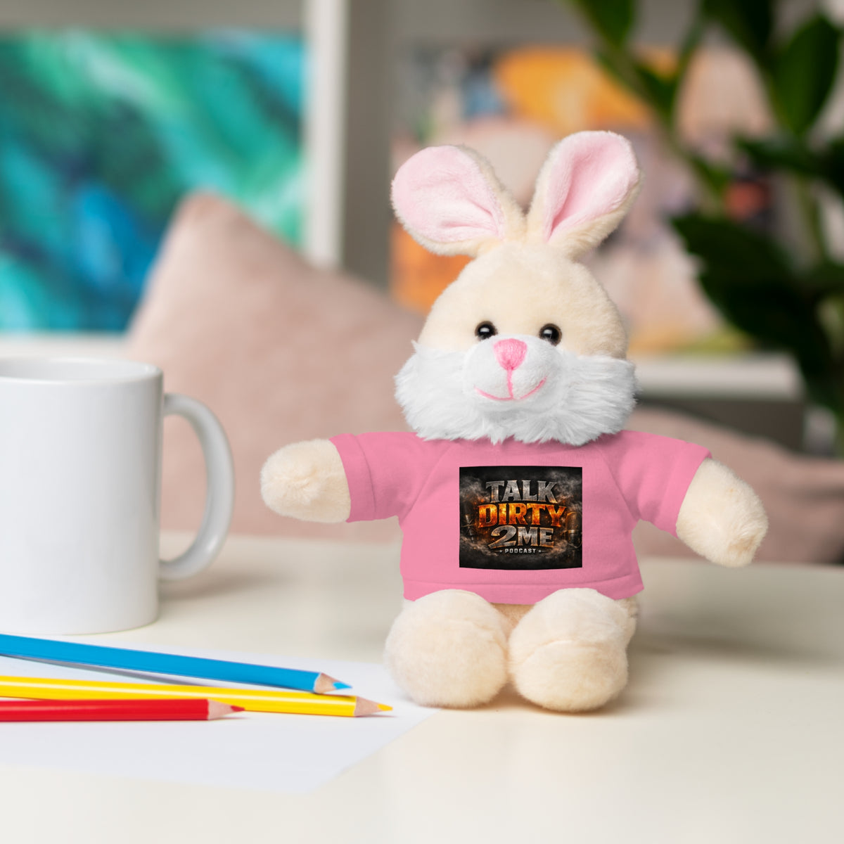 Talk Dirty 2 Me Plush Bear — Cute Stuffed Animal with Graphic Tee