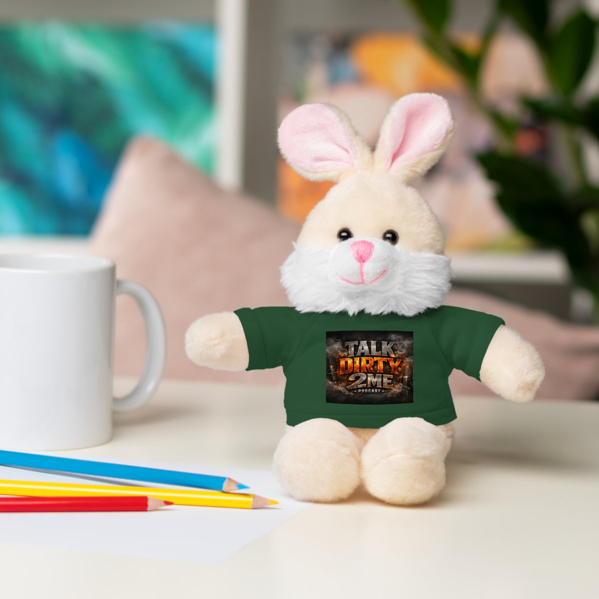 Talk Dirty 2 Me Plush Bear — Cute Stuffed Animal with Graphic Tee