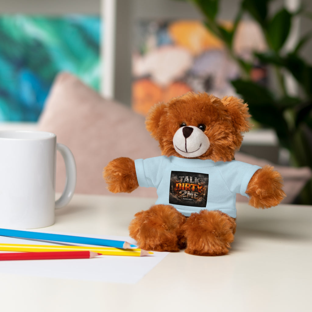 Talk Dirty 2 Me Plush Bear — Cute Stuffed Animal with Graphic Tee