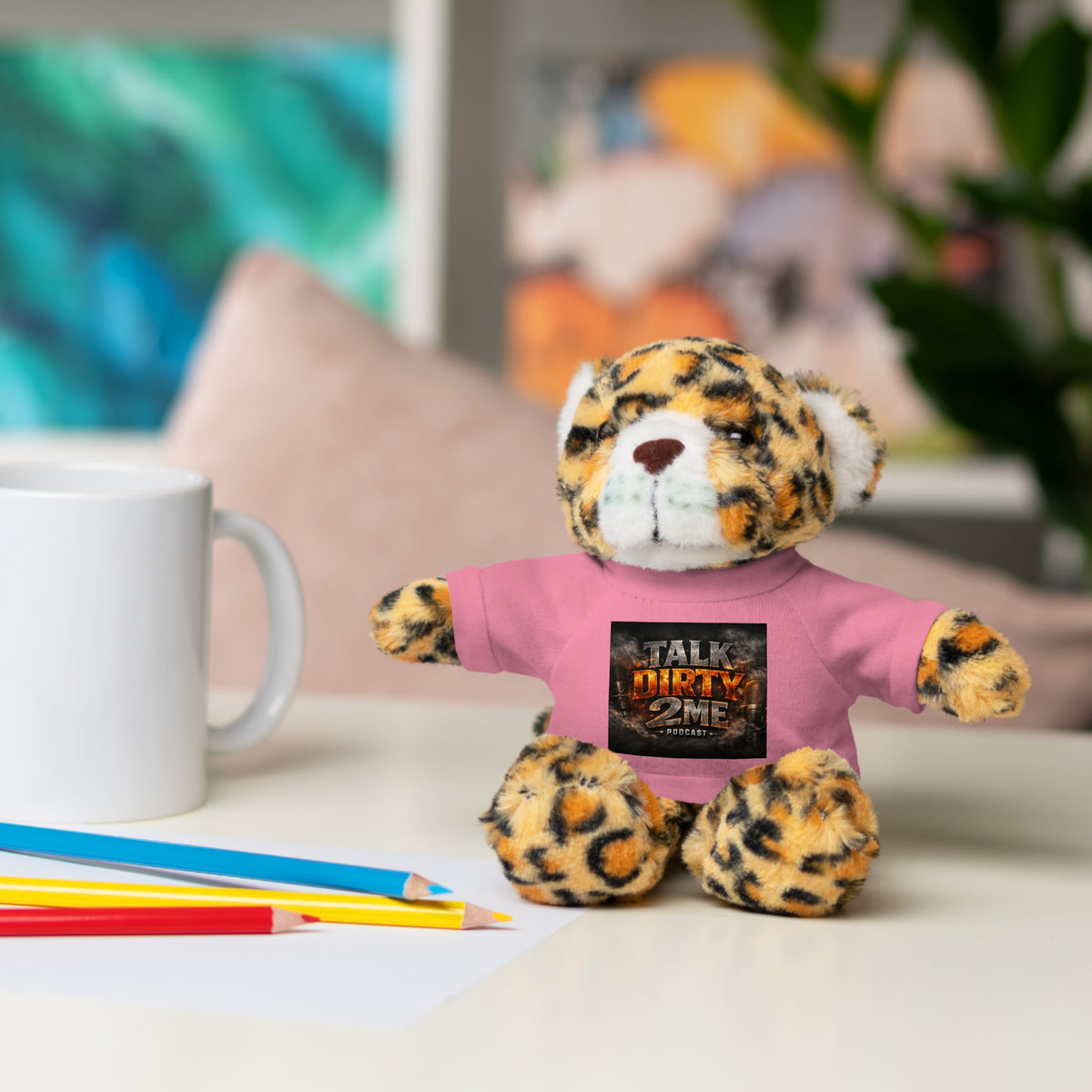 Talk Dirty 2 Me Plush Bear — Cute Stuffed Animal with Graphic Tee