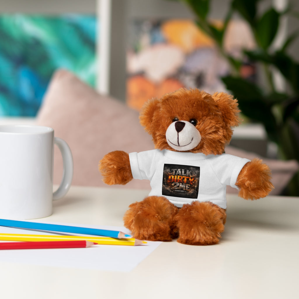 Talk Dirty 2 Me Plush Bear — Cute Stuffed Animal with Graphic Tee