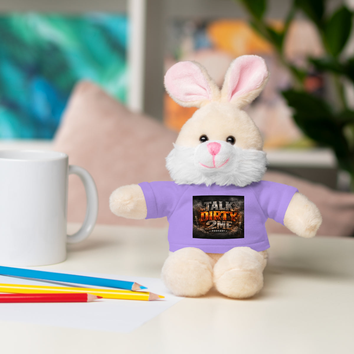 Talk Dirty 2 Me Plush Bear — Cute Stuffed Animal with Graphic Tee