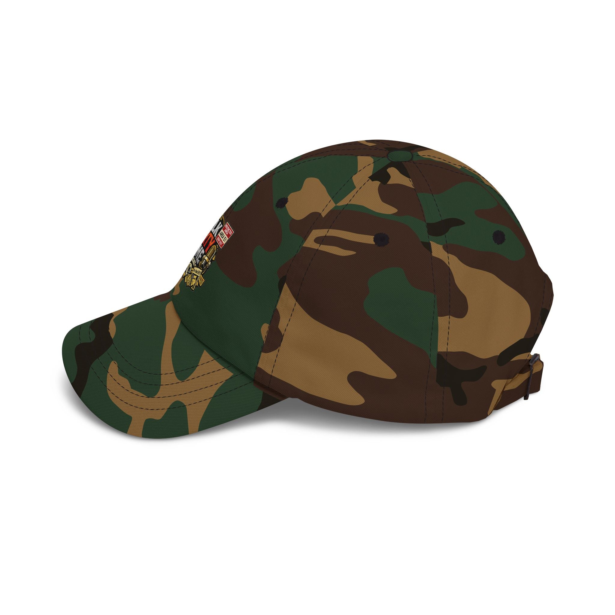 Camo 'Talk Dirty' Dad Cap - Vintage Podcast Logo Baseball Hat