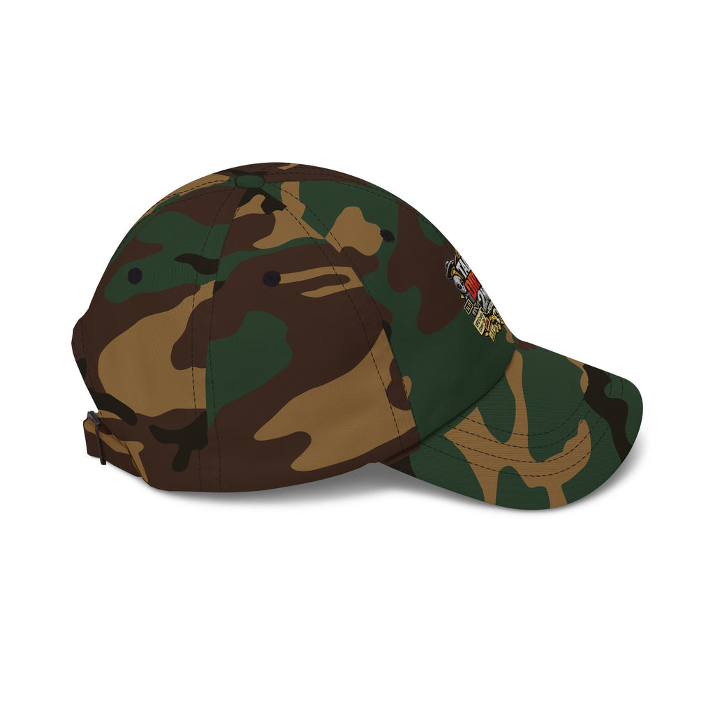 Camo 'Talk Dirty' Dad Cap - Vintage Podcast Logo Baseball Hat