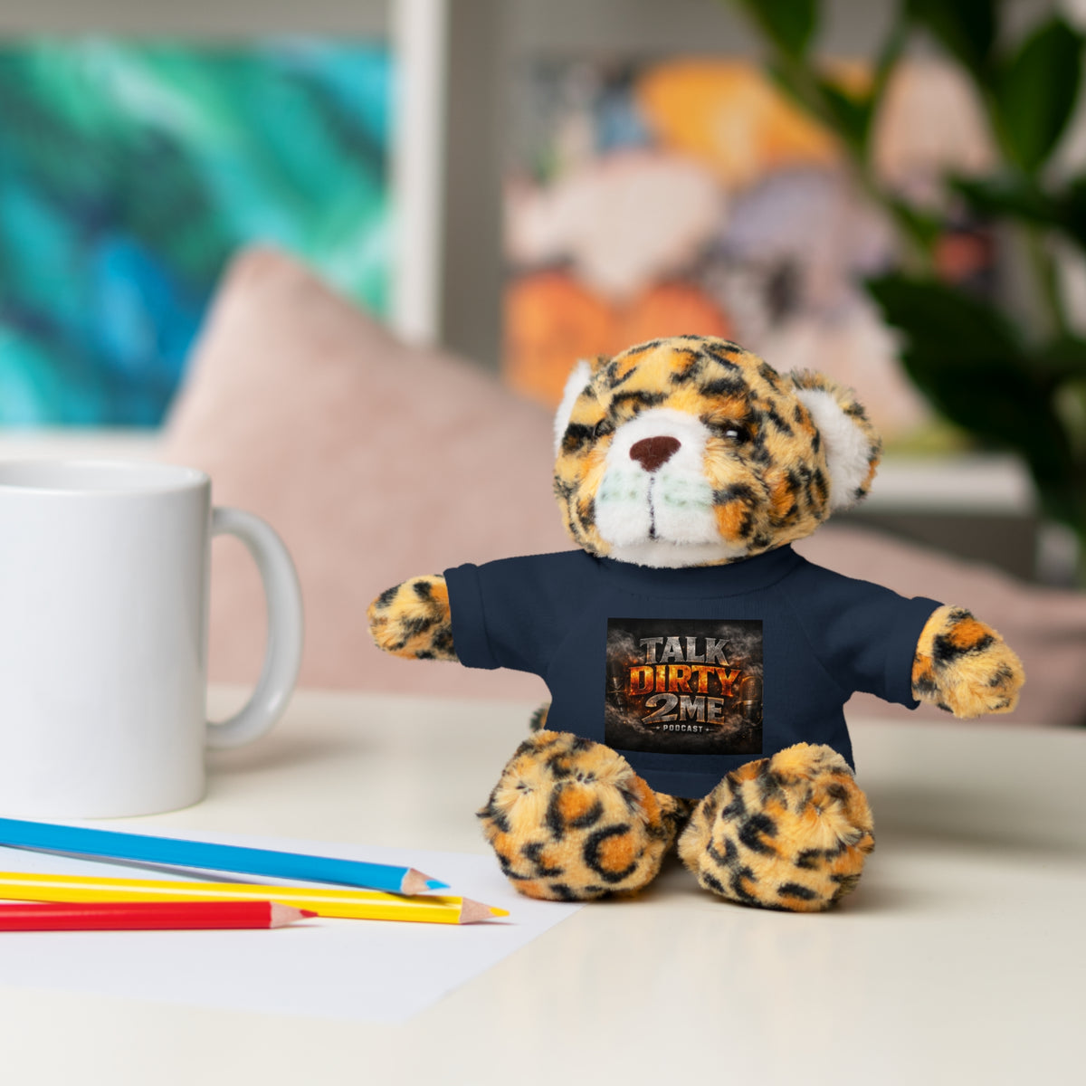 Talk Dirty 2 Me Plush Bear — Cute Stuffed Animal with Graphic Tee