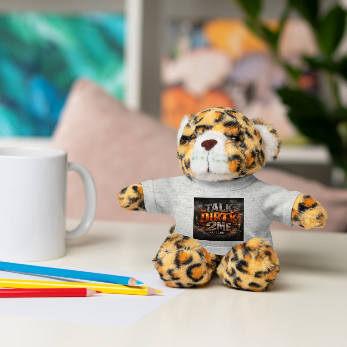 Talk Dirty 2 Me Plush Bear — Cute Stuffed Animal with Graphic Tee