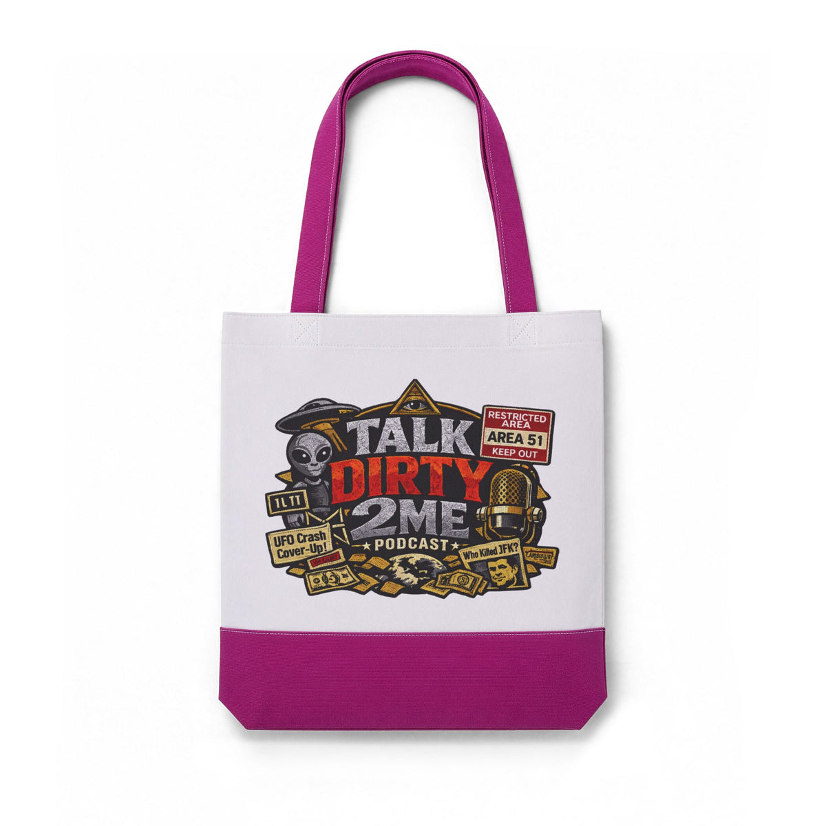 Thermochromic Tote Bag — Talk Dirty 2 Me Podcast Heat-Reactive Logo Tote